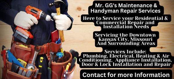 Mr GG's Maintenance & Handyman Repair Services