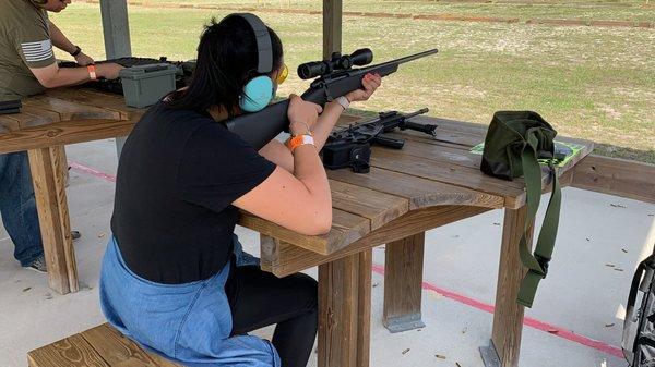 Rifle, 100 yard range.