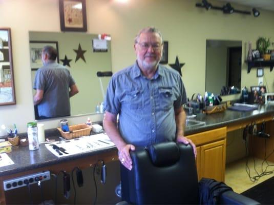 Barry's first day near his older location. (615 W. Glen)