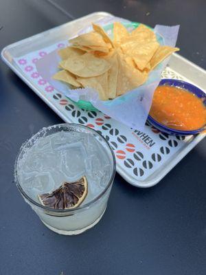 Mezcal Margarita & Chips and Salsa