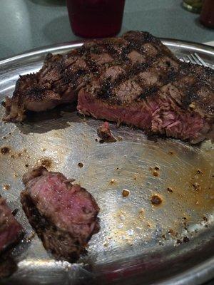 Ribeye cooked to perfection.