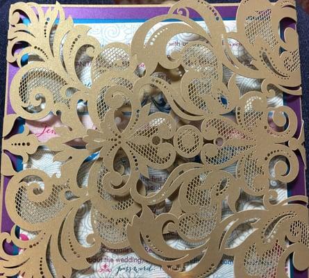 The gold jacket that I wanted for our invitation came out awesome!