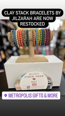 Great clay stack bracelets by JILZARAH. Use as a single or combine to make a colorful fashion statement