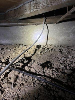 Work he did in the crawlspace