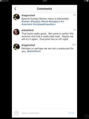 If they talk to customers on Social Media like this, imagine how they treat you in the restaurant.