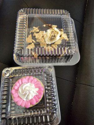 Iced sugar cookie & S'more doughnut