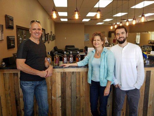 Tasting room and our bottles we just purchased