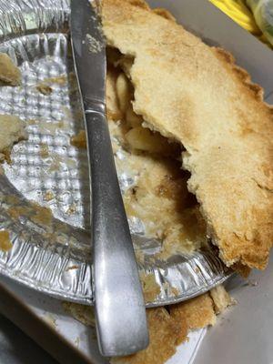 The reason half of it is gone is because we threw it away