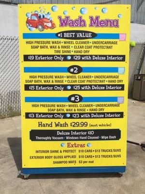 Very, verythorough interior and exterior car washes at this place. New owners, different prices. Overall quality is what you get here.