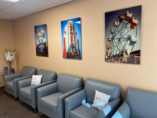 Our Newport location offers a spacious and comfortable waiting room