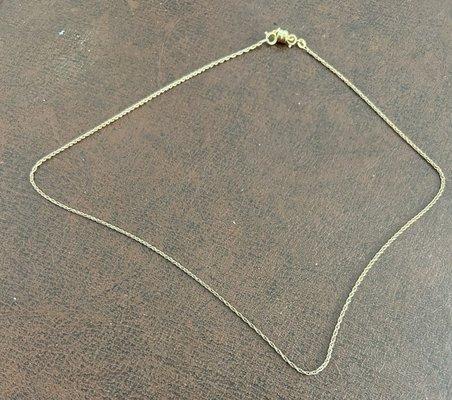 Mike repaired my gold necklace