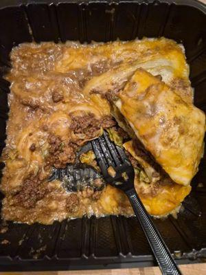 All meat 1/2 wet burrito