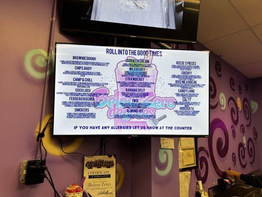 Menu doesn't show pricing, each cup was $8.25 or $8.50