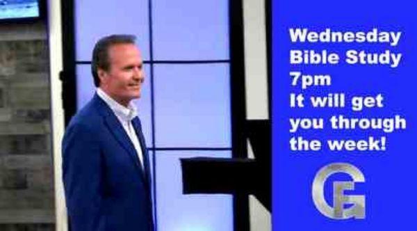 Pastor Jeff Backer preaching the Word on Sunday and Wednesdays