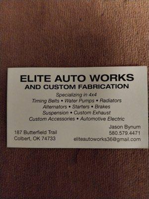 Elite Auto Works and Custom Fabrication