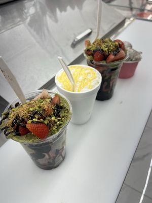 Fresas Dubai Elote en vaso Icecream coffee