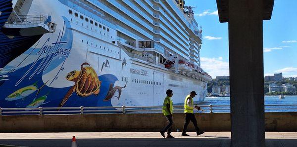 Even if bigger ships are now here, the true legacy of this terminal is when the English, French, and Italians were moored next to each other