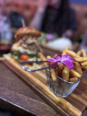 Another angle of the burger