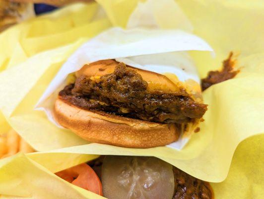 Chili cheese burger. Tommy's