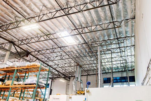 Warehouse ceiling insulation