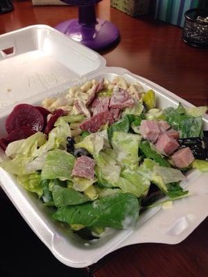 Here's what a twelve-dollar salad looks like. Ripoff. Go anywhere else.