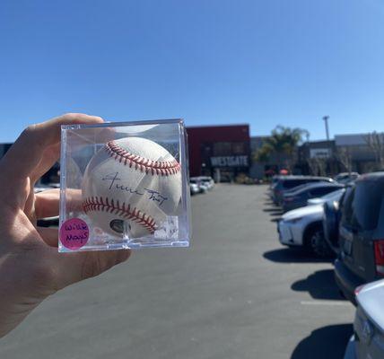 Fake Willie Mays Signed Baseball Purchased Via World of Sports Memorabilia in the Westgate Mall,San Jose