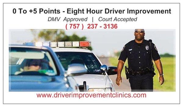 0 to +5 Points Eight Hour Driver Improvement - A Virginia DMV Driver Improvement Clinic -
www.driver improvement clinics.com