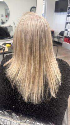 Me with a new color and cut. I love the length.