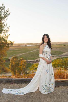 Full dress ao dai and train