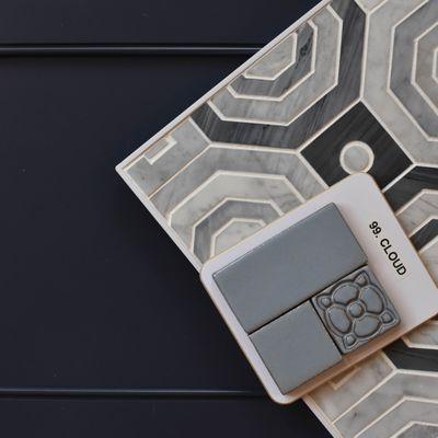 Tile combinations in showroom.