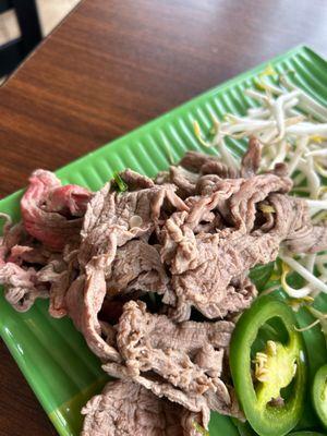 Beef I put to the side, not quality beef.