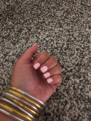 Gel nails ballet pink