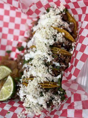 Suadero Tacos +Queso+Crema