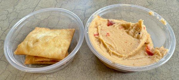 Sample of hummus