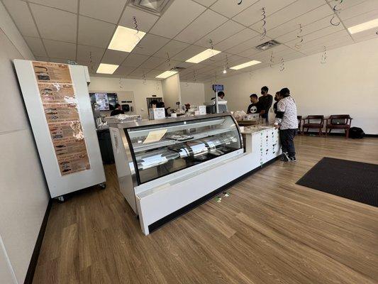 Fish menu, store interior