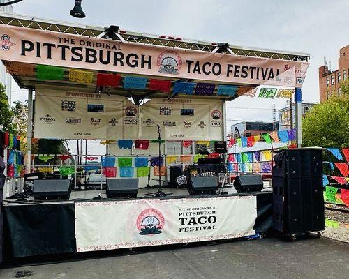 Stage at the taco festival in 2025
