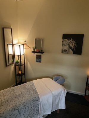 Happiness is having a workplace massage therapist annihilate that spot that has been bothering you for the past week.