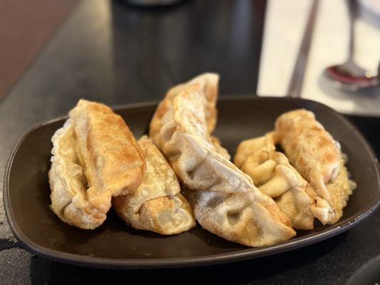 The Mandu arrived, steaming, hot, and crisped to perfection.