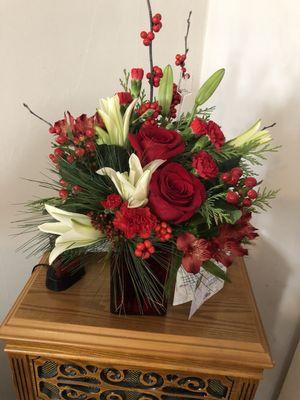 Flaming Elegance Floral Arrangement $80.00