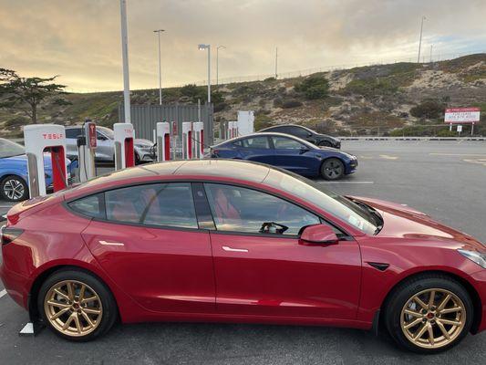 Wanugee mobile at Sand City Tesla Suoerchargers
