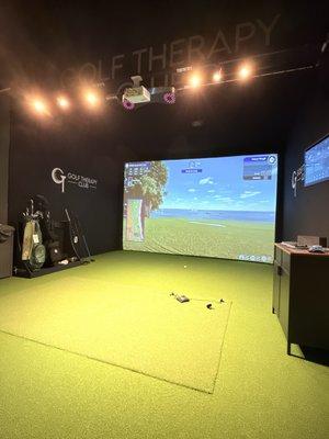 One of the bays Very nice and roomy Has a bag holder and comfy couches