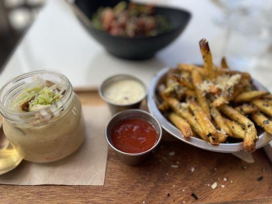 Clam Chowder and Fries