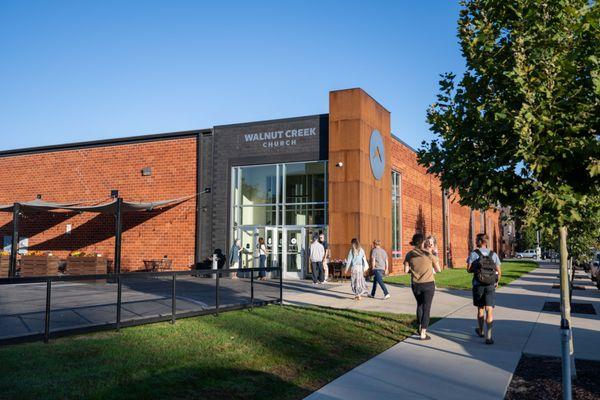 Many people walk into our updated building on a Sunday morning for church.