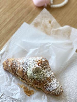 Pistachio strawberry croissant