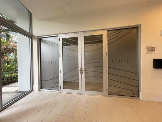 Custom job of a frosted vinyl for a office entrance