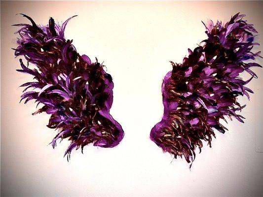 Take an #angelselfie under of Senior Helpers Wings.