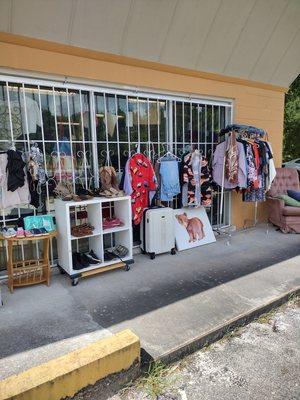 Mens, women's, children's and even pet clothes available.