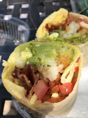 The very yummy breakfast burrito - the photo doesn't do it justice.