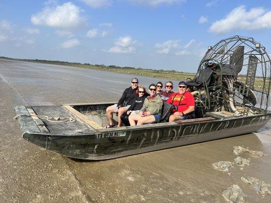 Airboat and customers
