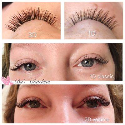 The different between the 3D and 1D Lashes!